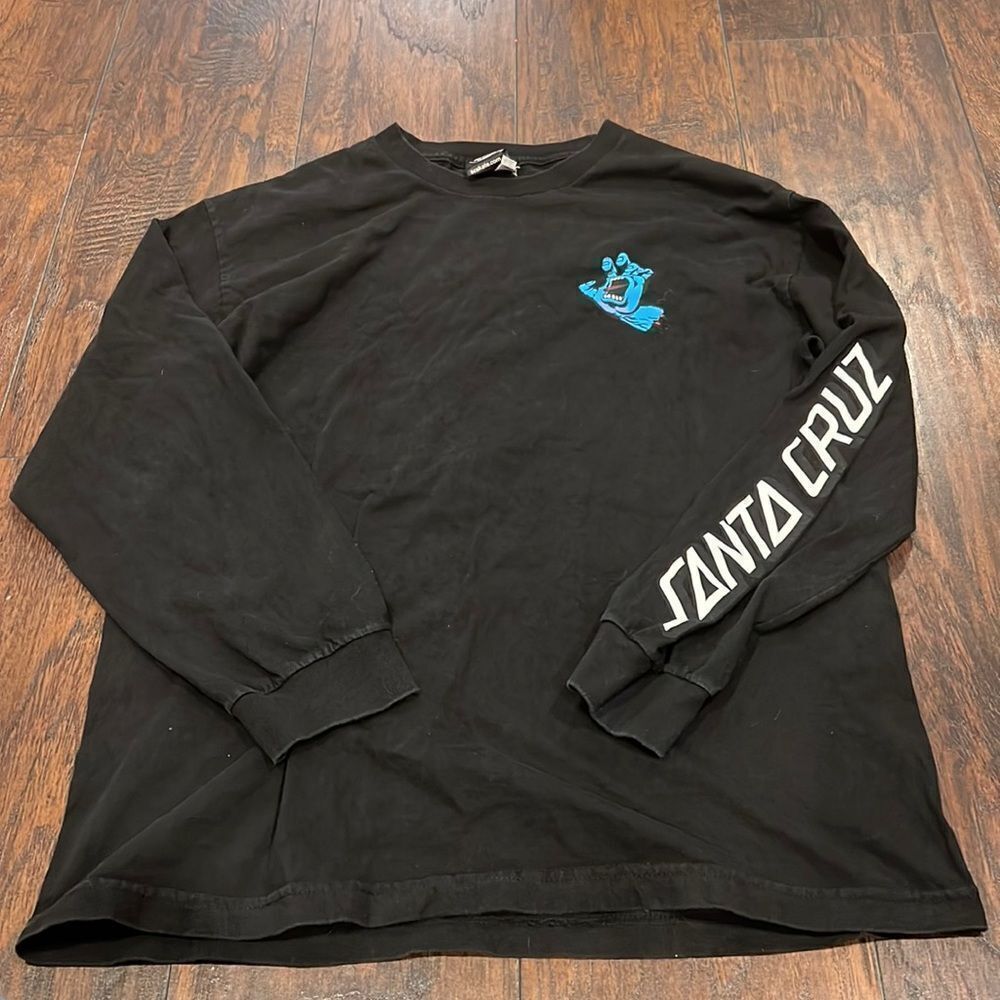 VTG SANTA CRUZ SCREAMING HAND LOGO L/S LONG SLEEVE 2 SIDED MEN'S T SHIRT